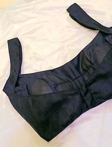 Padded Raw Silk Strappy Blouse