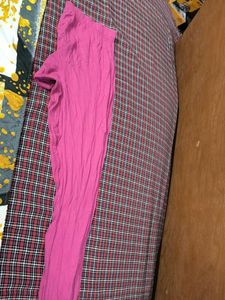 Combo Of miss T Orange Cotton Leggings Xl And Pink