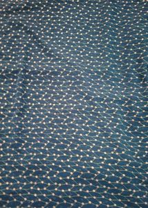 Elegant Blue Saree with White Motifs