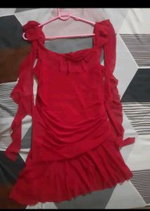 Red Ruffle Dress