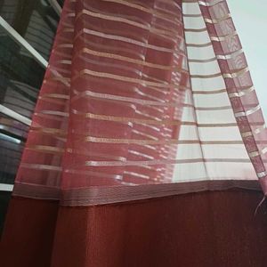Elegant Maroon Curtains - Set of 2 (Total 6)
