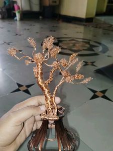 Handmade Copper Wire Tree Sculpture