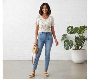 Floral Smocked Crop Top