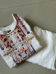 Embroidered Kurta Set with dupatta