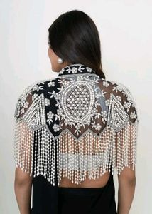 Embellished Cape Style Blouse