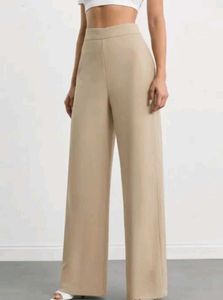 beige  Wide-Leg Pants