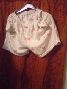 2.Heart Print Crop Top SET