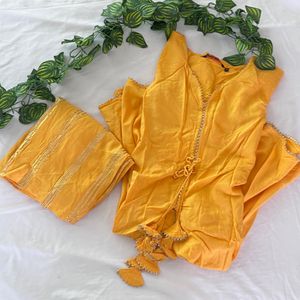 Yellow Kurta & Plazzo Set (Women)