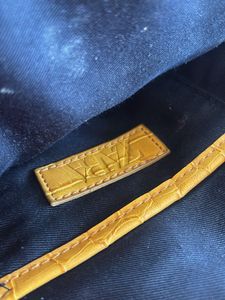 Chic Yellow Croc Embossed Handbag