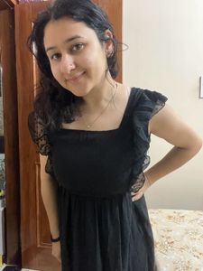 Chic Black Ruffle Dress