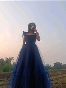 Navy blue gown