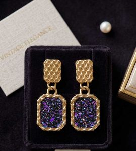 Sparkling Geometric Drop Earrings