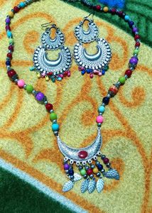 Boho Necklace & Earring Set