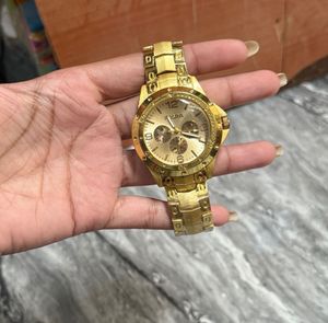 Gold Tone Chronograph Watch