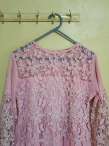 Chic Pink Lace Top