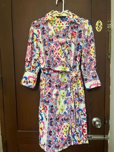 Bohemian Print Wrap Dress