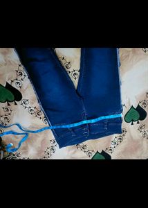 Blue Denim Jeans Side Cut Design in 32 waist