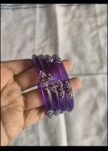 Beautiful Purple Bangles Set