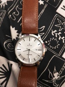 Titan Watch with Leather Strap