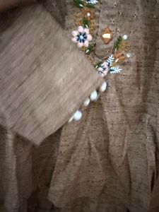 Embroidered Brown Kurta