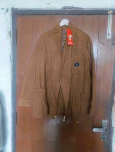 Women's Brown Ethnic Coat (Size-3XL)