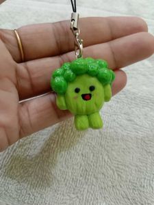 Handmade Cute Broccoli Charm Keychain