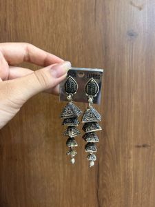 Designer Tiered Jhumka Earrings