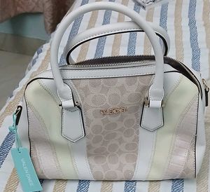 Stylish Patchwork Barrel Bag - New with Tag