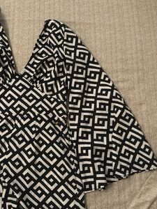 Chic Black &amp; White Geometric Print jumpsuit