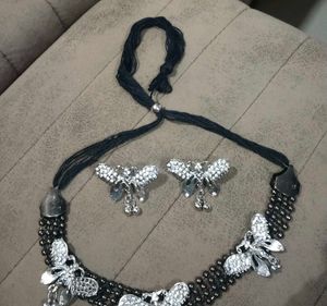 Elegant Butterfly Necklace &amp; Earring Set