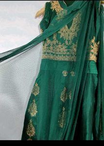 Elegant Green Ethnic Gown
