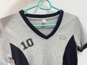 Grey &amp; Black Graphic T-Shirt
