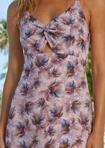 Boho Floral Print Midi Dress