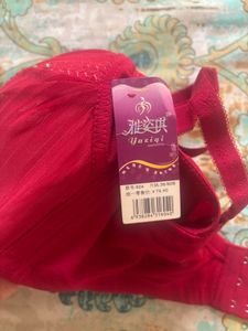 New with tags Red Embellished Bra