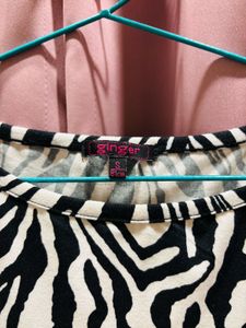 Ginger Zebra Print Dress With Free Gift