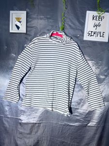 George Striped Turtleneck Long Sleeve Top