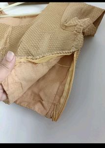 Elegant Gold Brocade Blouse