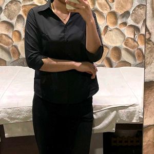 Classic Black Button-Down Shirt (size-S)