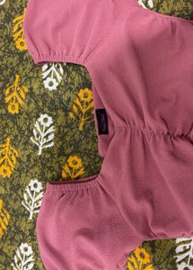 Women's Pink Textured Blouse