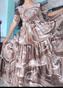 🤎🤍Botique style full flared dress