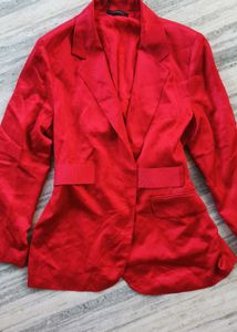 Red Blazer with shoulder pads