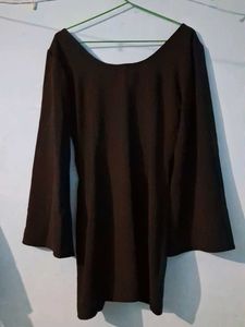 Chic Black Ruched Dress