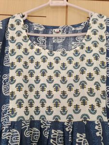 Naira Cut Kurti Of Blue Colour. Not Used