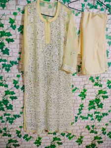 Designer Mirror Work Kurta with lining
