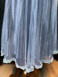 Sparkly Blue Tulle Midi Skirt