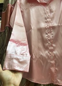 Elegant Satin Button-Up Shirt
