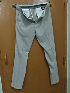 Men's Beige Formal Trousers