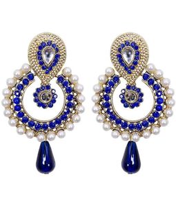 Diva Style Zircon Alloy Chandbali Earring