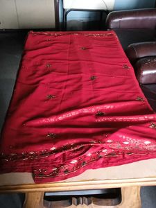 Beautiful  mahroon Embellished Saree