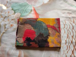 Vibrant Abstract Print Saree